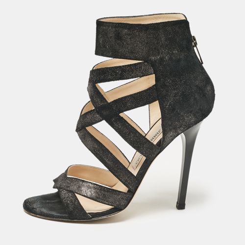 Glitter Suede Strappy Sandals Size 38.5 - Jimmy Choo - Modalova