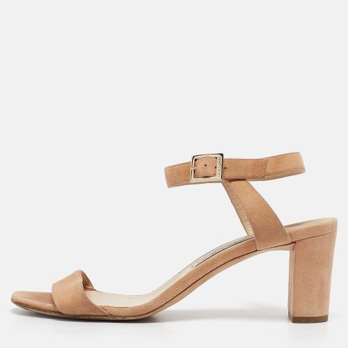 Jimmy Choo Beige Suede Ankle Strap Sandals Size 41 - Jimmy Choo - Modalova