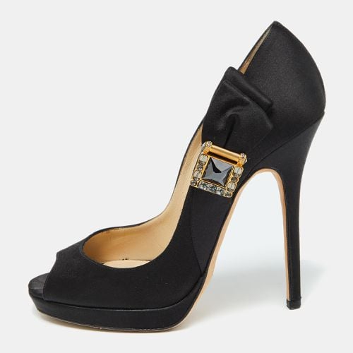 Jimmy Choo Black Satin Bow Pumps Size 38 - Jimmy Choo - Modalova