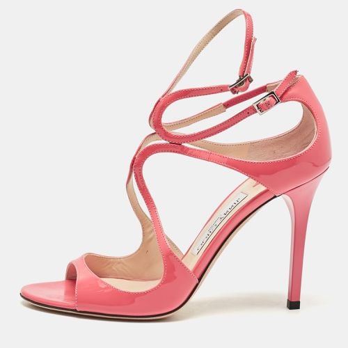 Jimmy Choo Pink Patent Leather Lance Ankle Strap Sandals Size 39 - Jimmy Choo - Modalova