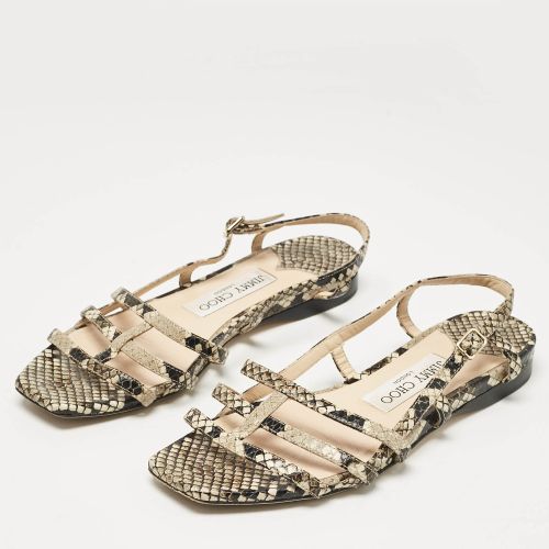 Python Embossed Leather Slingback Sandals Size 36 - Jimmy Choo - Modalova