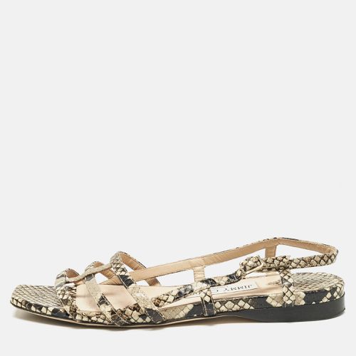 Jimmy Choo Multicolor Python Embossed Leather Slingback Sandals Size 36 - Jimmy Choo - Modalova