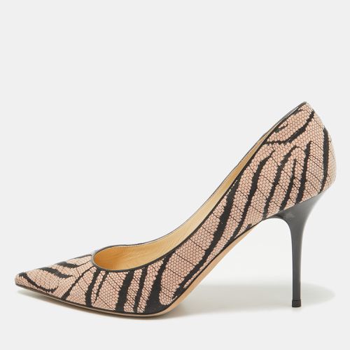 Jimmy Choo Beige/Black Canvas Agnes Pumps Size 40 - Jimmy Choo - Modalova