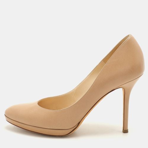 Jimmy Choo Beige Leather Platform Pumps Size 39 - Jimmy Choo - Modalova