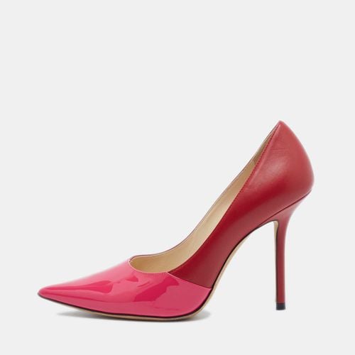 Jimmy Choo Pink/Red Patent and Leather Asymmetric Love Pumps Size 37 - Jimmy Choo - Modalova