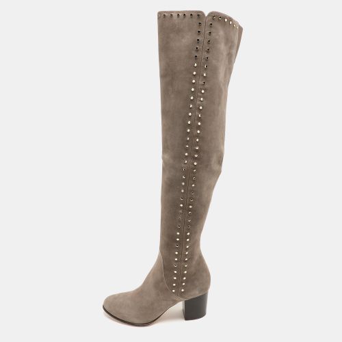 Jimmy Choo Grey Suede Harlem Knee Length Boots Size 41.5 - Jimmy Choo - Modalova