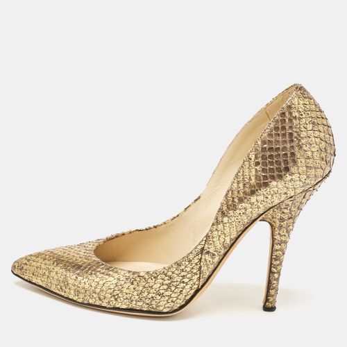 Jimmy Choo Gold Python Leather Abel Pumps Size 36 - Jimmy Choo - Modalova