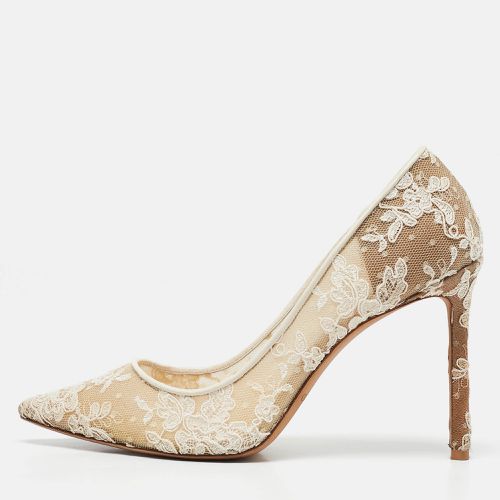 Jimmy Choo Ivory Lace Romy Pumps Size 39.5 - Jimmy Choo - Modalova