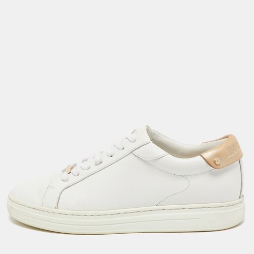 Jimmy Choo White Leather Romeo Lace Up Sneakers Size 39 - Jimmy Choo - Modalova