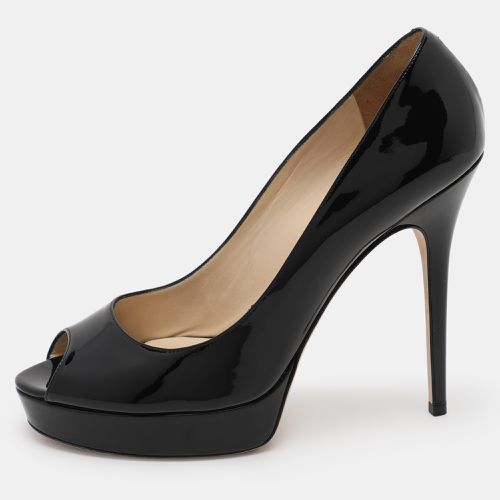 Jimmy Choo Black Patent Leather Crown Platform Pumps Size 41.5 - Jimmy Choo - Modalova