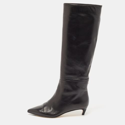 Jimmy Choo Black Leather Mid Calf Boots Size 35.5 - Jimmy Choo - Modalova