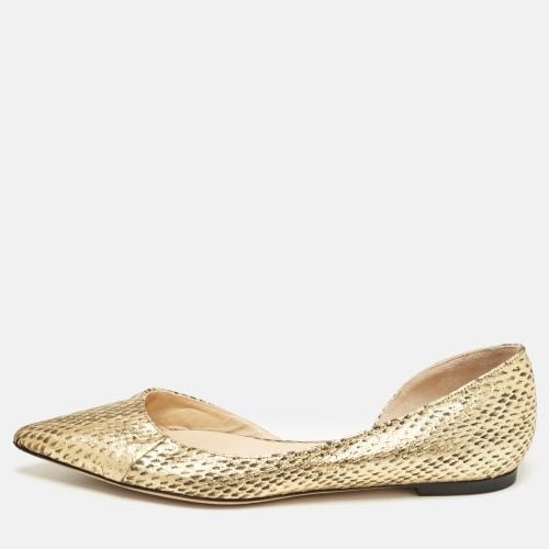 Jimmy Choo Gold/Black Snakeskin D'orsay Ballet Flats Size 36.5 - Jimmy Choo - Modalova