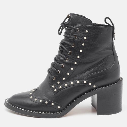 Jimmy Choo Black Leather Studded Ankle Boots Size 36.5 - Jimmy Choo - Modalova