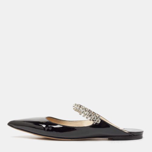 Jimmy Choo Black Patent Leather Bing Flat Mules Size 36 - Jimmy Choo - Modalova