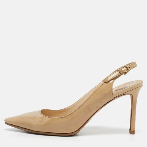 Jimmy Choo Beige Leather Pointed Toe Slingback Pumps Size 39 - Jimmy Choo - Modalova