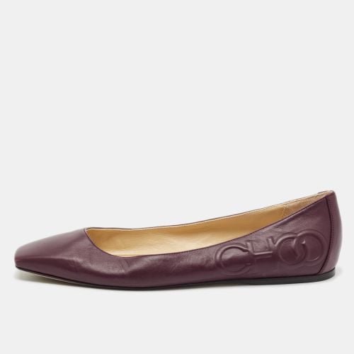 Jimmy Choo Burgundy Leather Ballet Flats Size 40 - Jimmy Choo - Modalova