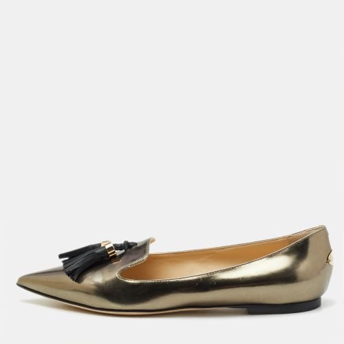 Jimmy Choo Metallic Laminated Leather Tassel Ballet Flats Size 39 - Jimmy Choo - Modalova