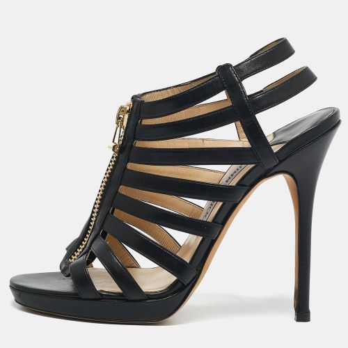 Jimmy Choo Black Leather Glenys Gladiator Sandals Size 38 - Jimmy Choo - Modalova