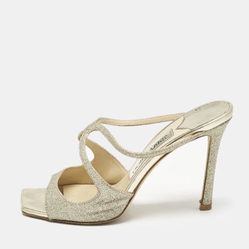 Jimmy Choo Metallic Glitter Stacey Slide Sandals Size 36 - Jimmy Choo - Modalova