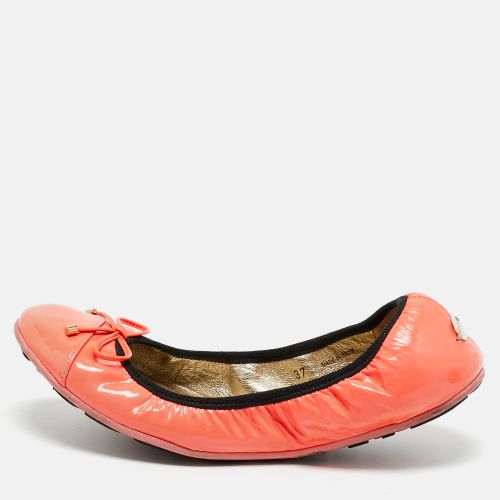 Jimmy Choo Neon Pink Patent Leather Scrunch Ballet Flats Size 37 - Jimmy Choo - Modalova