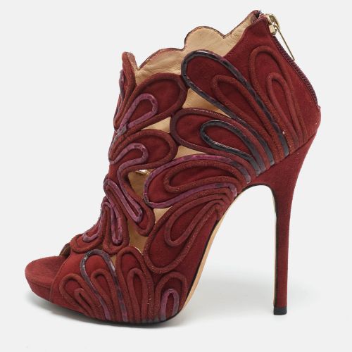 Kalipso Size 36 Python Leather and Suede Cutout Ankle Length Boots - Jimmy Choo - Modalova