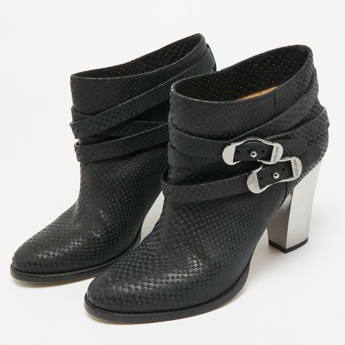 Marlin Size 40 Python Embossed Leather Ankle Length Boots - Jimmy Choo - Modalova