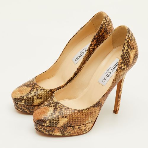 Cosmic Size 37 Python Leather Platform Pumps - Jimmy Choo - Modalova