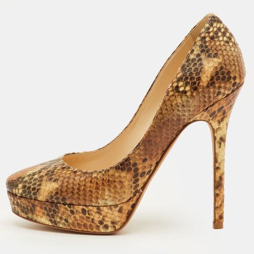 Cosmic Size 37 Python Leather Platform Pumps - Jimmy Choo - Modalova
