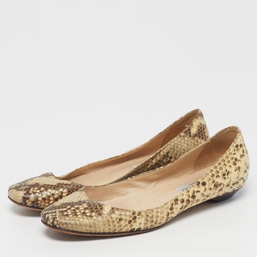 Windsor Size 38 Python Embossed Leather Ballet Flats - Jimmy Choo - Modalova