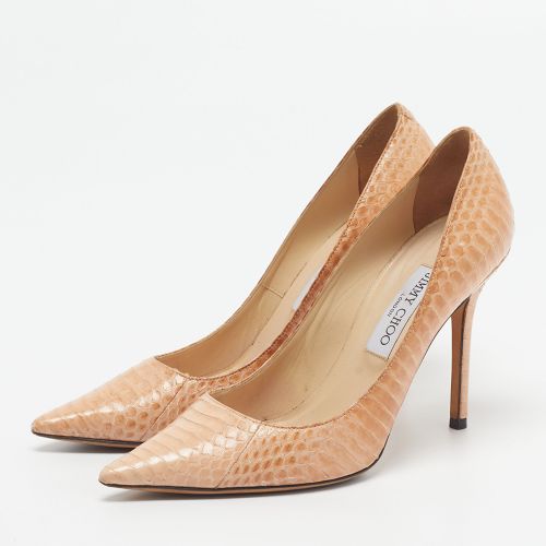 Agnes Size 39 Blush Python Leather Pumps - Jimmy Choo - Modalova