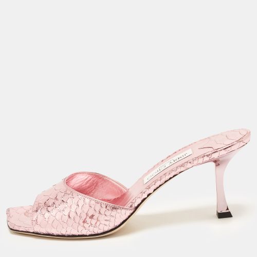 Val 70 Size 41 Python Embossed Leather Slide Sandals - Jimmy Choo - Modalova