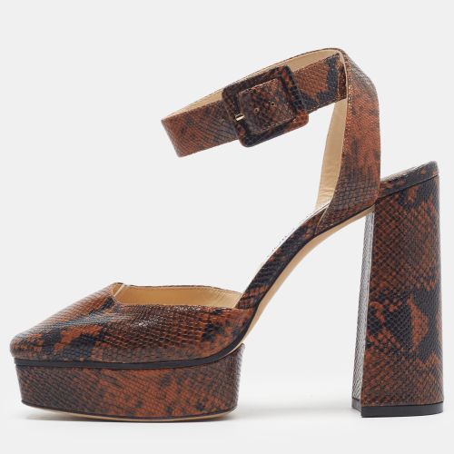 Size 41 Python Embossed Leather Platform Pumps - Jimmy Choo - Modalova