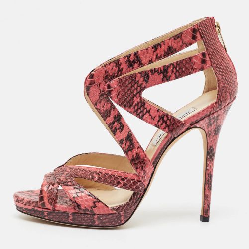 Collar Size 41 Two Tone Python Leather Platform Sandals - Jimmy Choo - Modalova