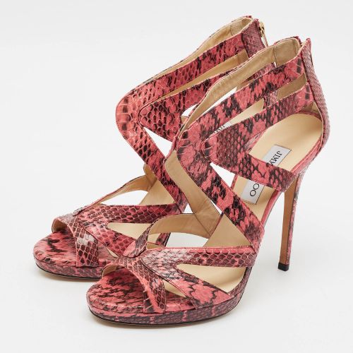 Collar Size 41 Two Tone Python Leather Platform Sandals - Jimmy Choo - Modalova