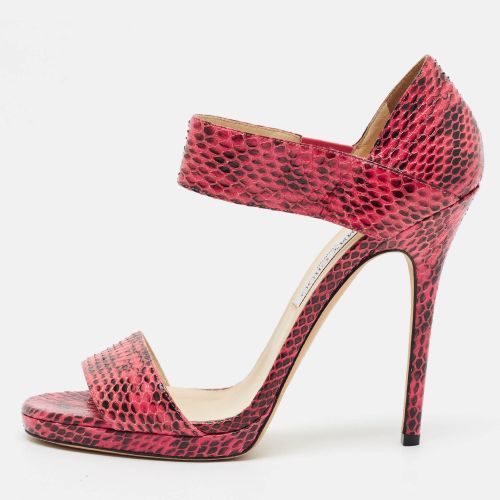 Lee Size 41 Python Leather Ankle Strap Sandals - Jimmy Choo - Modalova