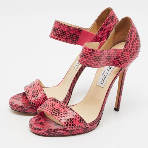 Lee Size 41 Python Leather Ankle Strap Sandals - Jimmy Choo - Modalova