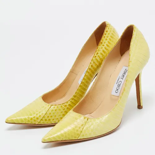 Abel Size 37.5 Python Leather Pumps - Jimmy Choo - Modalova