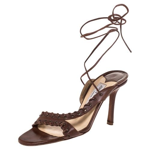 Leather Corset Ankle Wrap Sandals Size 39 - Jimmy Choo - Modalova