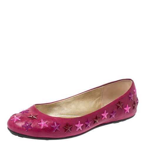 Jimmy Choo Pink Leather Western Star Studded Ballet Flats Size 38 - Jimmy Choo - Modalova