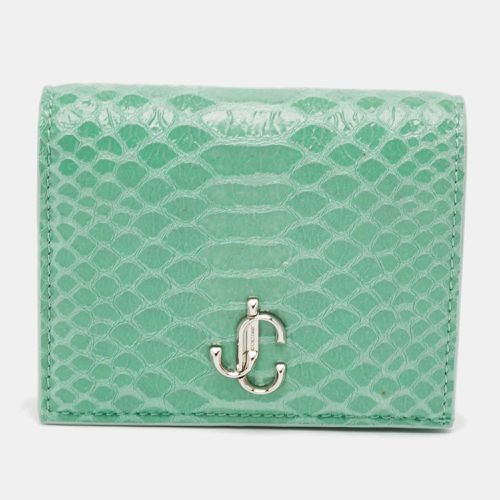 Jimmy Choo Green Snakeskin Embossed Leather Hanne Bifold Wallet - Jimmy Choo - Modalova