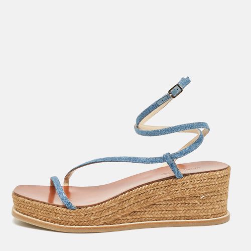 Jimmy Choo Blue Denim Wedge Sandals Size 38 - Jimmy Choo - Modalova