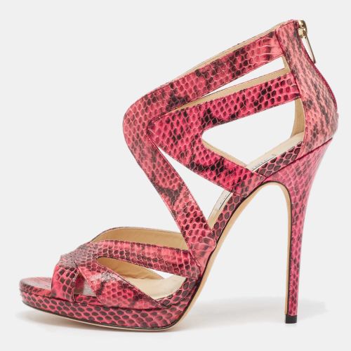 Collar Size 41 Python Leather Platform Sandals - Jimmy Choo - Modalova