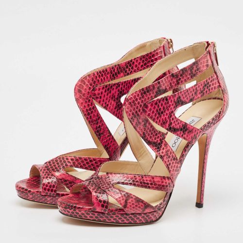 Collar Size 41 Python Leather Platform Sandals - Jimmy Choo - Modalova