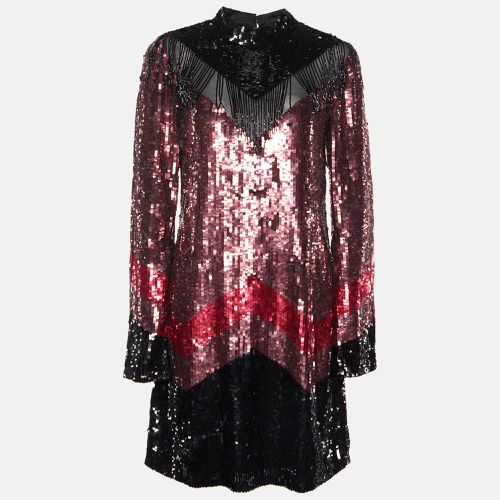 Just Cavalli Pink Sequin Embellished Shift Dress M - Just Cavalli - Modalova