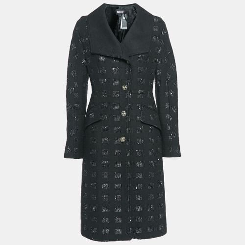 Just Cavalli Black Embellished Wool Blend Long Coat S - Just Cavalli - Modalova