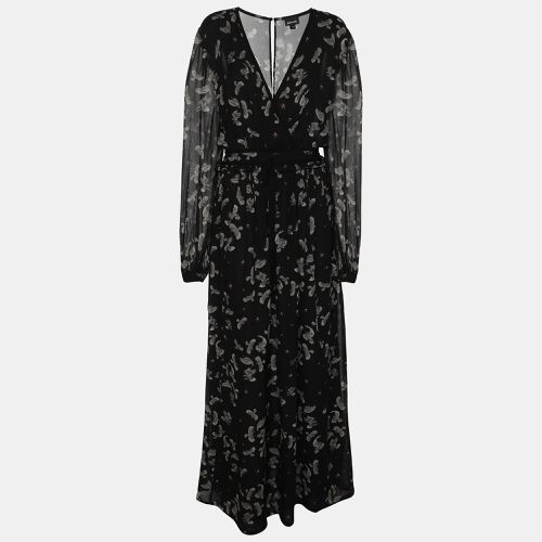 Just Cavalli Black Combat Eagle Printed Viscose Maxi Dress M - Just Cavalli - Modalova