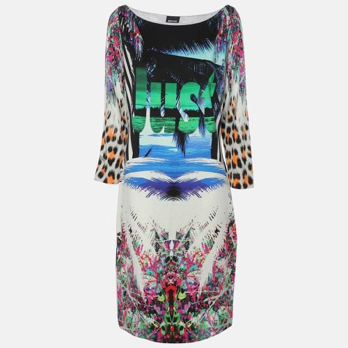 Just Cavalli Multicolor Viscose Blend Midi Dress XL - Just Cavalli - Modalova