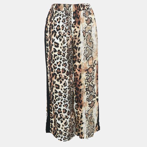 Just Cavalli Multicolor Snake Print Crepe Wide-Leg Palazzo Pants M - Just Cavalli - Modalova