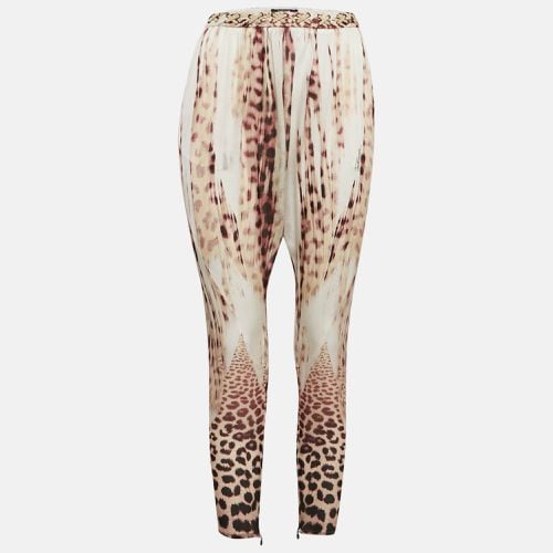 Just Cavalli Multicolor Leopard Print Silk Waist Detail Pants S - Just Cavalli - Modalova