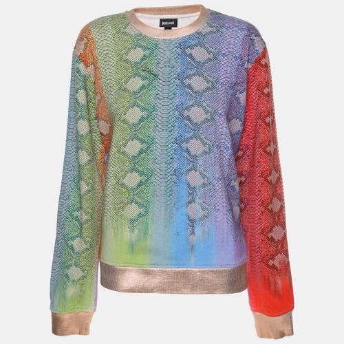 Just Cavalli Multicolor Python Print Cotton Blend Sweater M - Just Cavalli - Modalova